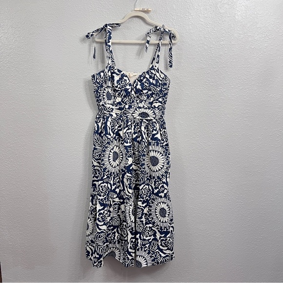 Anthropologie Forever that girl blue white floral dress in size medium - Picture 4 of 15
